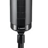 LASKO Elevation Adjustable Tower Fan 42”-54”, Pedestal Fan, 31 ft/s Airflow, Quiet 28 dB, 90° Oscillation, 12h Timer, Remote, Black, EST100