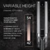 LASKO Elevation Adjustable Tower Fan 42”-54”, Pedestal Fan, 31 ft/s Airflow, Quiet 28 dB, 90° Oscillation, 12h Timer, Remote, Black, EST100