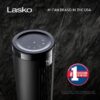 LASKO Elevation Adjustable Tower Fan 42”-54”, Pedestal Fan, 31 ft/s Airflow, Quiet 28 dB, 90° Oscillation, 12h Timer, Remote, Black, EST100