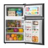 Mainstays 3.2 Cu. ft. 2-Door Refrigerator with Freezer, Stainless Steel Look Mainstays 3.2 Cu. ft. 2-Door Refrigerator with Freezer, Stainless Steel Look