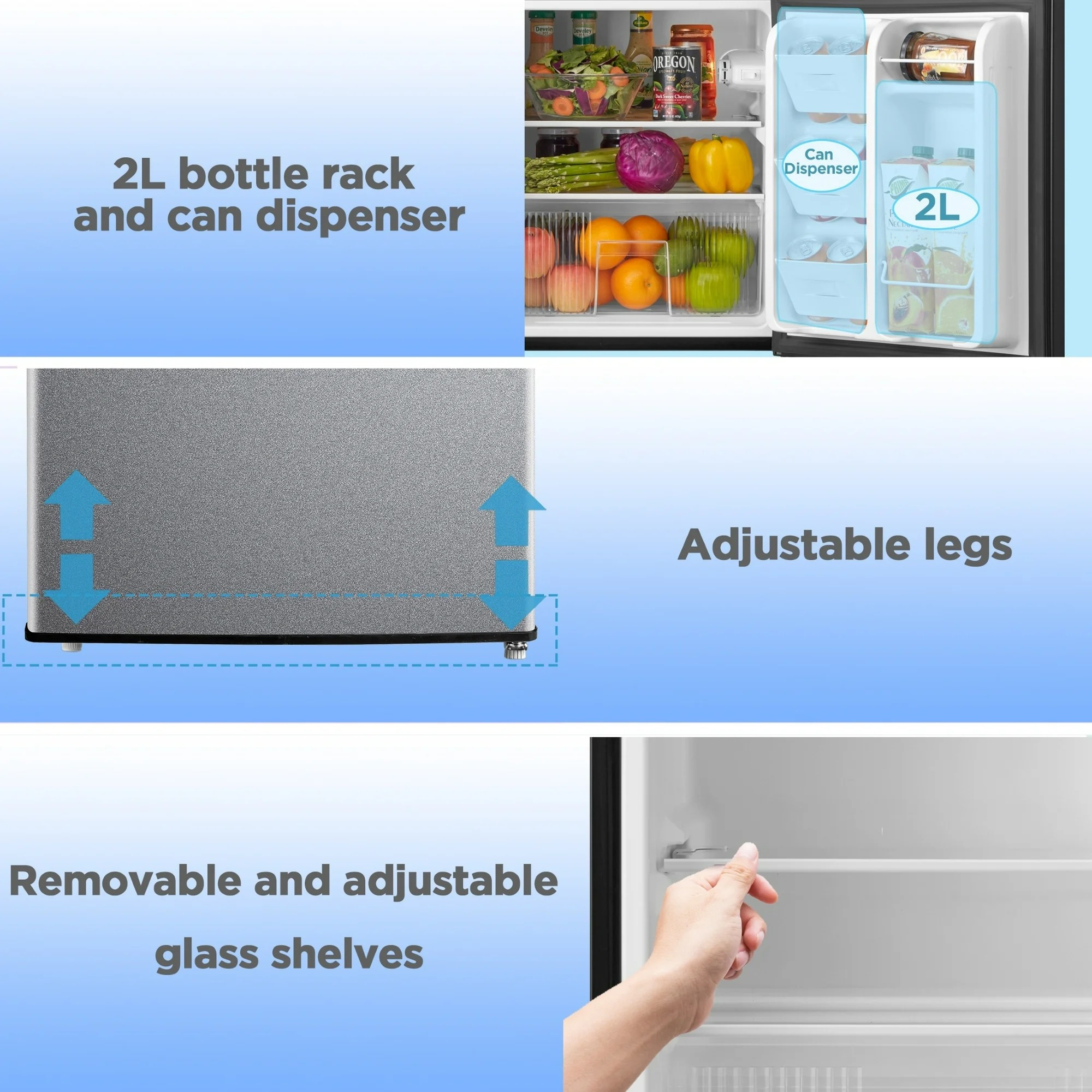 Mainstays 3.2 Cu. ft. 2-Door Refrigerator with Freezer, Stainless Steel Look3_11zon Mainstays 3.2 Cu. ft. 2-Door Refrigerator with Freezer, Stainless Steel Look