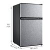 Mainstays 3.2 Cu. ft. 2-Door Refrigerator with Freezer, Stainless Steel Look Mainstays 3.2 Cu. ft. 2-Door Refrigerator with Freezer, Stainless Steel Look