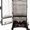 Masterbuilt 40-inch ThermoTemp Propane Gas Vertical BBQ Smoker with Analog Temperature Control and 960 Cooking Square Inches in Black, Model MB20051316