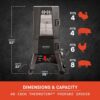 Masterbuilt 40-inch ThermoTemp Propane Gas Vertical BBQ Smoker with Analog Temperature Control and 960 Cooking Square Inches in Black, Model MB20051316