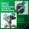 Metabo HPT 10-Inch Single Bevel Compound Miter Saw, 15-Amp Power Saw with Xact Cut Shadow Line, Precision Miter Angles, Single Bevel 0-45°, 40T TCT Miter Saw Blade, Lightweight Design, C10FCG2