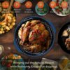 NuWave Pro Plus 2 Air Fryer, Infra-Red Oven Cook Healthy, 360 Surround Cooking, Adjustable Temps, 100 Presets & 50 Memory Air Fryer, Durable Power Dome, Deep Blue