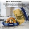 NuWave Pro Plus 2 Air Fryer, Infra-Red Oven Cook Healthy, 360 Surround Cooking, Adjustable Temps, 100 Presets & 50 Memory Air Fryer, Durable Power Dome, Deep Blue
