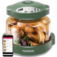 Nuwave pro plus 2 Infra-Red Oven, Air Fryer Cook Healthy, 360 Surround Cooking, Adjustable Temps, 100 Presets & 50 Memory, Durable Power Dome, Wild Olive