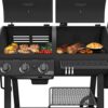 Oklahoma Joe's Canyon Combo Charcoal and Gas Smoker & Grill, Black - 24203004