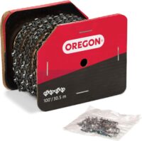 Oregon 72EXJ100U PowerCut 3/8" Skiptooth Saw Chain, 050" Gauge, 100-Foot Reel, Silver