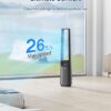 PELONIS 40" Smart Bladeless Fan for Bedrrom - Tower Fan, Alexa/Google/WiFi, DC Motor, 6 Speeds, 4 Modes, Remote, 7H Timer, 90° Oscillation, Safe for Home and Office, Grey