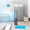 PELONIS 40" Smart Bladeless Fan for Bedrrom - Tower Fan, Alexa/Google/WiFi, DC Motor, 6 Speeds, 4 Modes, Remote, 7H Timer, 90° Oscillation, Safe for Home and Office, Grey