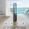 PELONIS 40" Smart Bladeless Fan for Bedrrom - Tower Fan, Alexa/Google/WiFi, DC Motor, 6 Speeds, 4 Modes, Remote, 7H Timer, 90° Oscillation, Safe for Home and Office, Grey