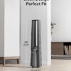 PELONIS 40" Smart Bladeless Fan for Bedrrom - Tower Fan, Alexa/Google/WiFi, DC Motor, 6 Speeds, 4 Modes, Remote, 7H Timer, 90° Oscillation, Safe for Home and Office, Grey