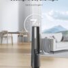 PELONIS 40" Smart Bladeless Fan for Bedrrom - Tower Fan, Alexa/Google/WiFi, DC Motor, 6 Speeds, 4 Modes, Remote, 7H Timer, 90° Oscillation, Safe for Home and Office, Grey