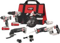 PORTER-CABLE 20V MAX 6 Tools Combo Kit Cordless Drill Set