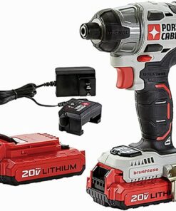 PORTER-CABLE 20V MAX Impact Driver, 1/4 Inch, 2,700 RPM, Battery and Charger Included (PCCK647LB)