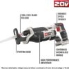 PORTER-CABLE 20V MAX* Reciprocating Saw, Tool Only (PCC670B)