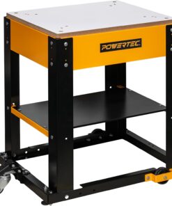POWERTEC Tool Stand with Wheels, Casters & Melamine MDF Table Top, Power Tool Stand for Miter Saw, Drill Press, Belt Sander, Bench Grinder, Band Saw, Scroll Saw, Planer (UT1008V)