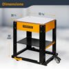 POWERTEC Tool Stand with Wheels, Casters & Melamine MDF Table Top, Power Tool Stand for Miter Saw, Drill Press, Belt Sander, Bench Grinder, Band Saw, Scroll Saw, Planer (UT1008V)