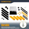 POWERTEC Tool Stand with Wheels, Casters & Melamine MDF Table Top, Power Tool Stand for Miter Saw, Drill Press, Belt Sander, Bench Grinder, Band Saw, Scroll Saw, Planer (UT1008V)