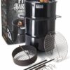 Pit Barrel Cooker Classic Package - 18.5 Inch Drum Smoker | Porcelain Coated Steel BBQ Grill | Includes 8 Hooks, 2 Hanging Rods, Grill Grate and More