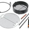 Pit Barrel Cooker Classic Package - 18.5 Inch Drum Smoker | Porcelain Coated Steel BBQ Grill | Includes 8 Hooks, 2 Hanging Rods, Grill Grate and More