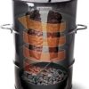 Pit Barrel Cooker Classic Package - 18.5 Inch Drum Smoker | Porcelain Coated Steel BBQ Grill | Includes 8 Hooks, 2 Hanging Rods, Grill Grate and More