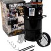 Pit Barrel Cooker Junior Package - 14 Inch Drum Smoker | Porcelain Coated Steel Drum BBQ Grill