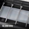 Royal Gourmet GA5403B 5 Burner Propane Gas Grill with Side Burner & Rear Burner, Cabinet Style Design BBQ Grill with 74,000 BTUs Output for Barbecue Grilling & Backyard Cooking, Blue