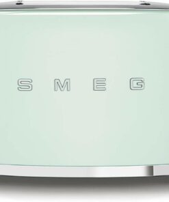 SMEG 2 Slice Toaster with 6 Presets and Defrost Function and Removable Crumb Tray TSF01PGUS, Pastel Green