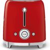 SMEG 2 Slice Toaster with 6 Presets and Defrost Function and Removable Crumb Tray TSF01RDUS, RED SMEG 2 Slice Toaster with 6 Presets and Defrost Function and Removable Crumb Tray TSF01RDUS, RED