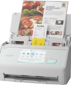 ScanSnap iX2500 Wireless or USB High-Speed Cloud Enabled Document, Photo & Receipt Scanner with Large 5" Touchscreen and 100 Page Auto Document Feeder for Mac or PC, White