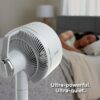 Shark FlexBreeze Pedestal & Tabletop Oscillating Fan with Remote, Indoor & Outdoor, Portable, Corded & Cordless with InstaCool Misting Attachment, White, FA222WH