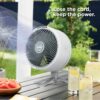 Shark FlexBreeze Pedestal & Tabletop Oscillating Fan with Remote, Indoor & Outdoor, Portable, Corded & Cordless with InstaCool Misting Attachment, White, FA222WH