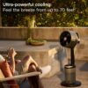 Shark FlexBreeze Pro Mist Fan — Indoor & Outdoor, Integrated Misting, Pedestal to Tabletop, Corded or Cordless, Up to 24-Hr Battery, Oscillating, Charcoal Grey, FA302 (2025 Release)