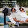 Shark FlexBreeze Pro Mist Fan — Indoor & Outdoor, Integrated Misting, Pedestal to Tabletop, Corded or Cordless, Up to 24-Hr Battery, Oscillating, Charcoal Grey, FA302 (2025 Release)