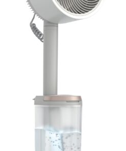 Shark FlexBreeze Pro Mist Fan — Indoor & Outdoor, Integrated Misting, Pedestal to Tabletop, Corded or Cordless, Up to 24-Hr Battery, Oscillating, White, FA302WH (2025 Release)