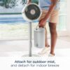 Shark FlexBreeze Pro Mist Fan — Indoor & Outdoor, Integrated Misting, Pedestal to Tabletop, Corded or Cordless, Up to 24-Hr Battery, Oscillating, White, FA302WH (2025 Release)