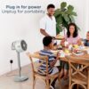 Shark FlexBreeze Pro Mist Fan — Indoor & Outdoor, Integrated Misting, Pedestal to Tabletop, Corded or Cordless, Up to 24-Hr Battery, Oscillating, White, FA302WH (2025 Release)