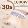 Steamer for Clothes,1800W Standing Garment Steamer with Adjustable Double Rod,Flat and Hanging Ironing,Clothes Steamers with 10 Ironing Modes,30s Fast Heat-up