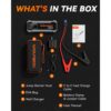 WolfBox 4000A Car Battery Jump Starter, Portable Jump Starter Battery Pack, Battery Booster, Jump Box, Fast Charger and Jumper Cables for 10L Gasoline and 10L Diesel Engines