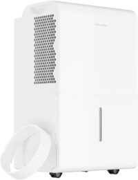 hOmeLabs 50 Pint Wi-Fi Dehumidifier with Pump for up to 7,000 Sq Ft (MAX 120 Pint at 95°F, 90% RH) – High Capacity Moisture Removal for Large Rooms, Offices, and Basements