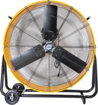 iLiving 36 Inches 16000 CFM Heavy Duty High Velocity Barrel Floor Drum Fan with DC Brushless Motor, Stepless Speed Adjustment for Workshop, Garage, Commercial or Industrial, UL Safety Listed