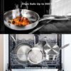 imarku Pots and Pans Set, 14PCS Kitchen Cookware Sets Tri-Ply Clad Stainless Steel with Hangered Handle and Lids, Suits Ceramic and Induction, Oven and Dishwasher Safe, Best Gifts for Women Man