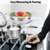 imarku Pots and Pans Set, 14PCS Kitchen Cookware Sets Tri-Ply Clad Stainless Steel with Hangered Handle and Lids, Suits Ceramic and Induction, Oven and Dishwasher Safe, Best Gifts for Women Man