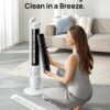 Dreo Tower Fan 42 Inch, Cruiser Pro T1 Quiet Oscillating Bladeless Fan with Remote, 6 Speeds, 4 Modes, LED Display, 12H Timer, White Floor Standing Fan Powerful for Indoor Home Bedroom Office Room