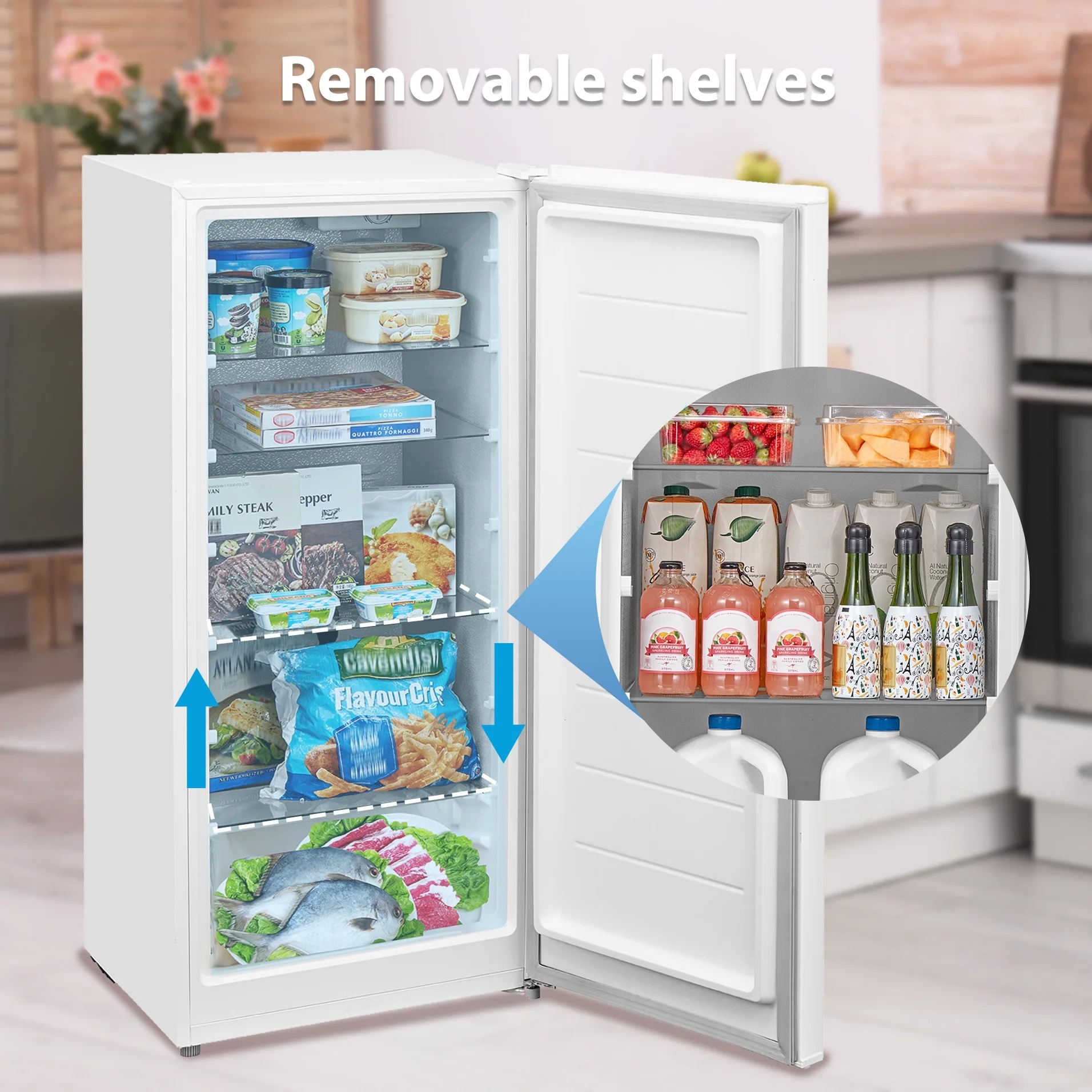 Arctic King 7.1 Cu ft Upright Convertible Freezer Refrigerator, White6_11zon Arctic King 7.1 Cu ft Upright Convertible Freezer/Refrigerator, White
