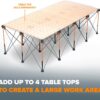 BORA Centipede 30in Folding Work Table Set - No Assembly 15-Strut Collapsible Table 6000lb Weight Limit - 4x8ft Mobile Work Station with Storage Bag, Foldable Work Bench Table - CK15S, Orange
