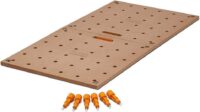 BORA Centipede Workbench Table Top For Bora Centipede Work Stand Saw Horses - 24" x 48" - Includes Wood Top with 20mm Dog Holes + 6 Quick-Twist Lock Handles for Portable Work Bench, CK22TM Brown